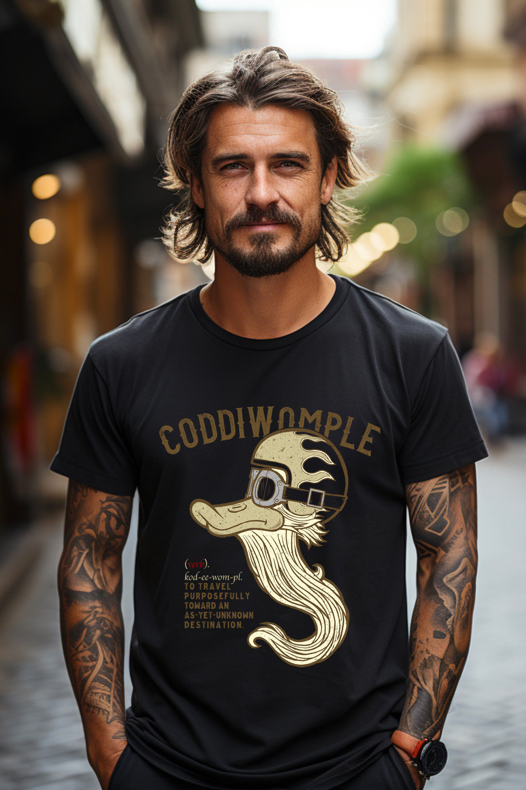 Coddiwomple journey T-shirt for motorcyclists who just go