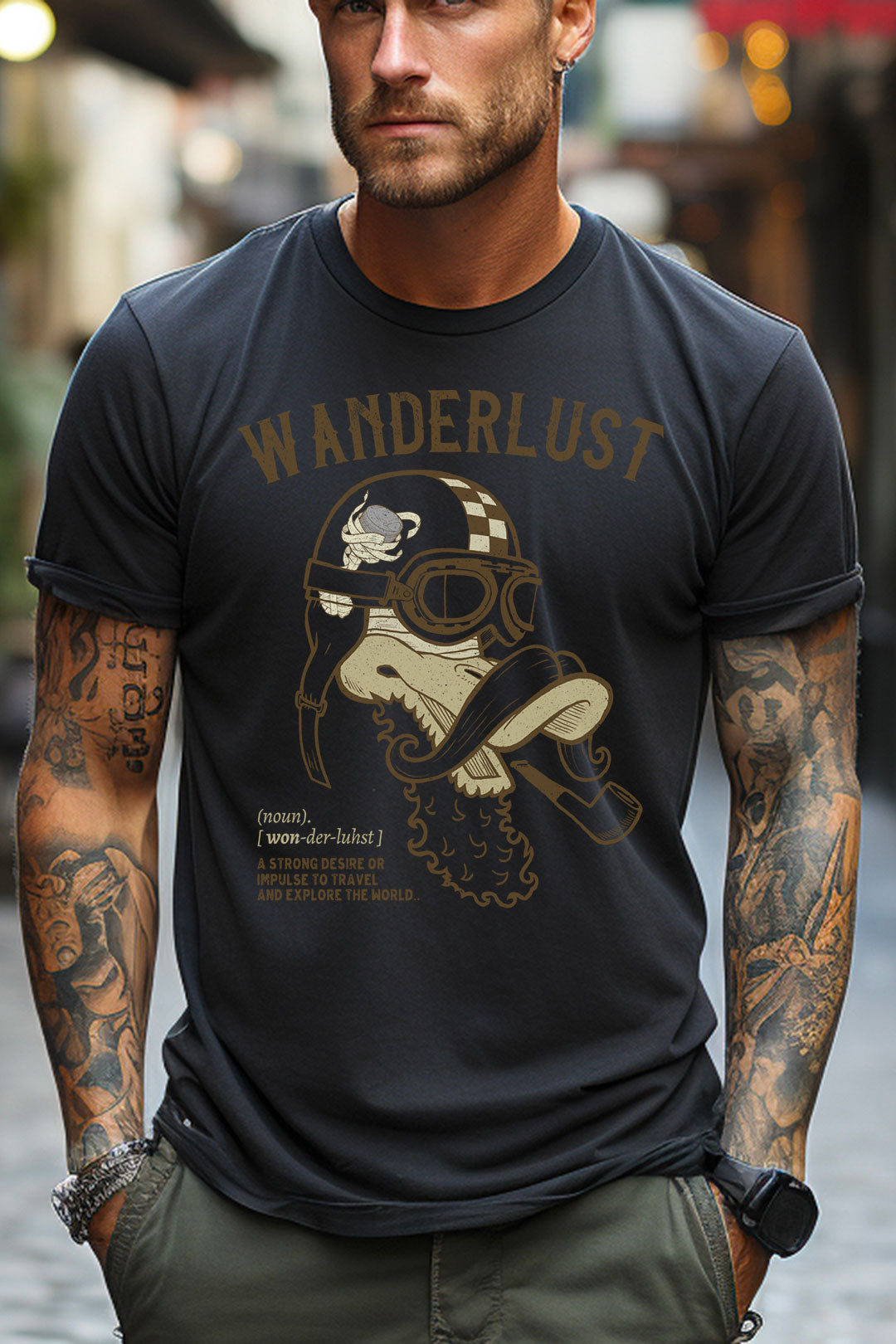 Wanderlust Biker T-shirt Tourer Biker Journey Shirt Motorcycle Idea Gift For Road Trip Shirt Travel Adventure Gear For Bikers Journey Shirt