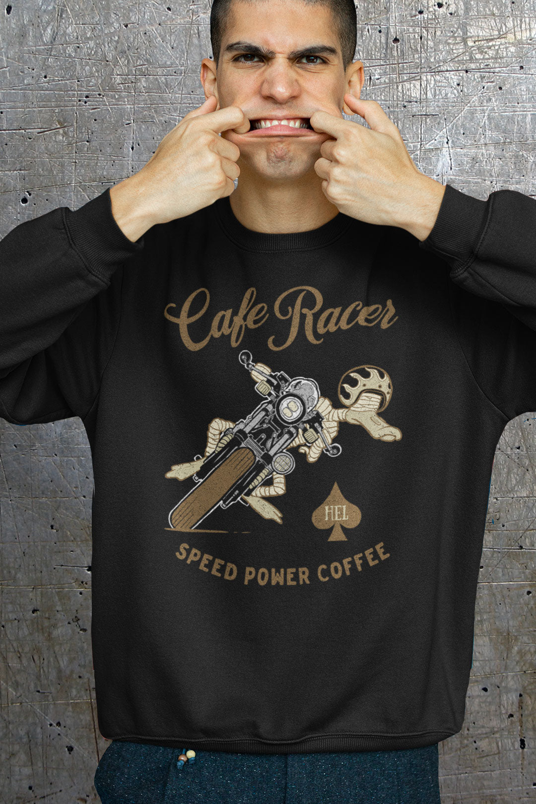 Cafe Racer Lean On Motorsyle Sweatshirt