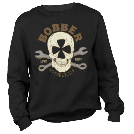 Bobber Skull Motorcycle Sweatshirt