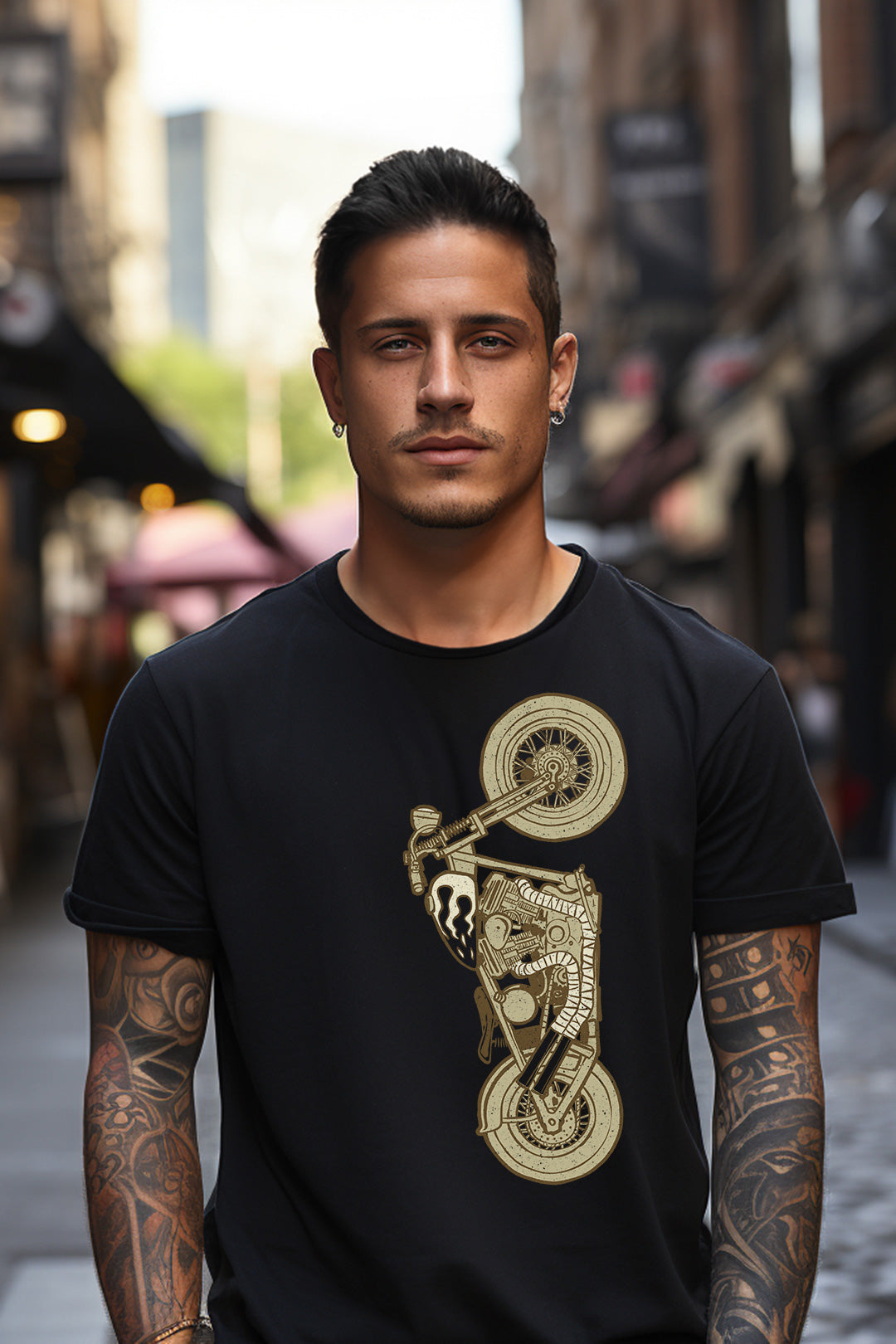 Bobber Harley Biker T-Shirt Motorbiker Cool Vintage Harley Biker Shirt Motorcycle Road Trip Journey shirt Cool Bobber rider Shirt Harley Tee