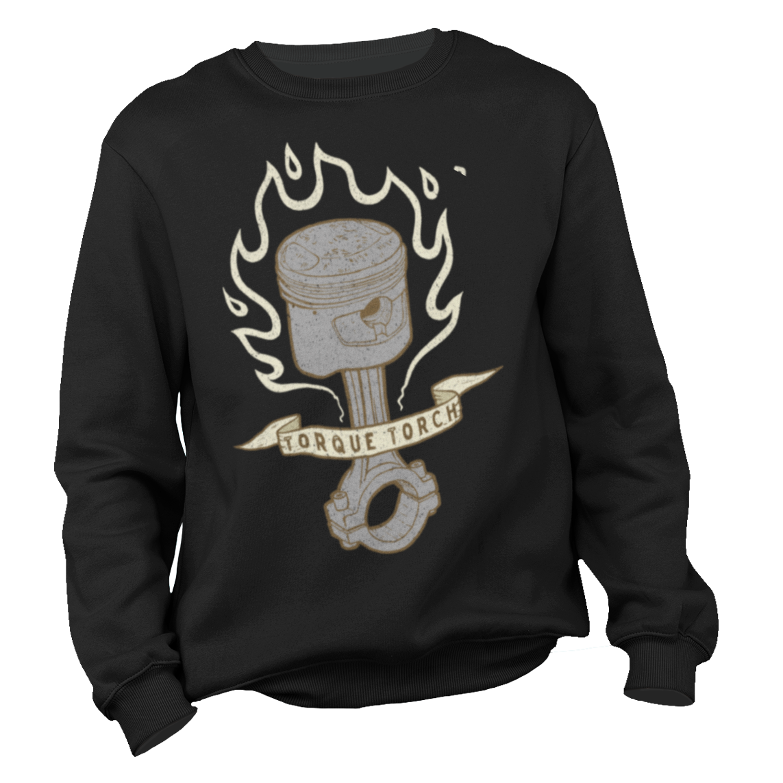 Flaming Piston Motorcycle Sweatshirt