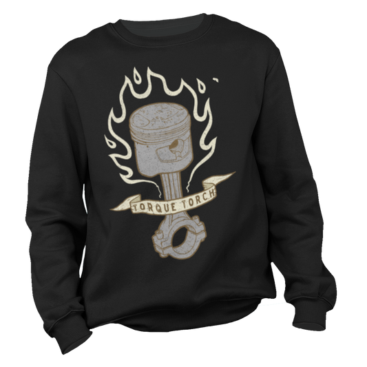 Flaming Piston Motorcycle Sweatshirt