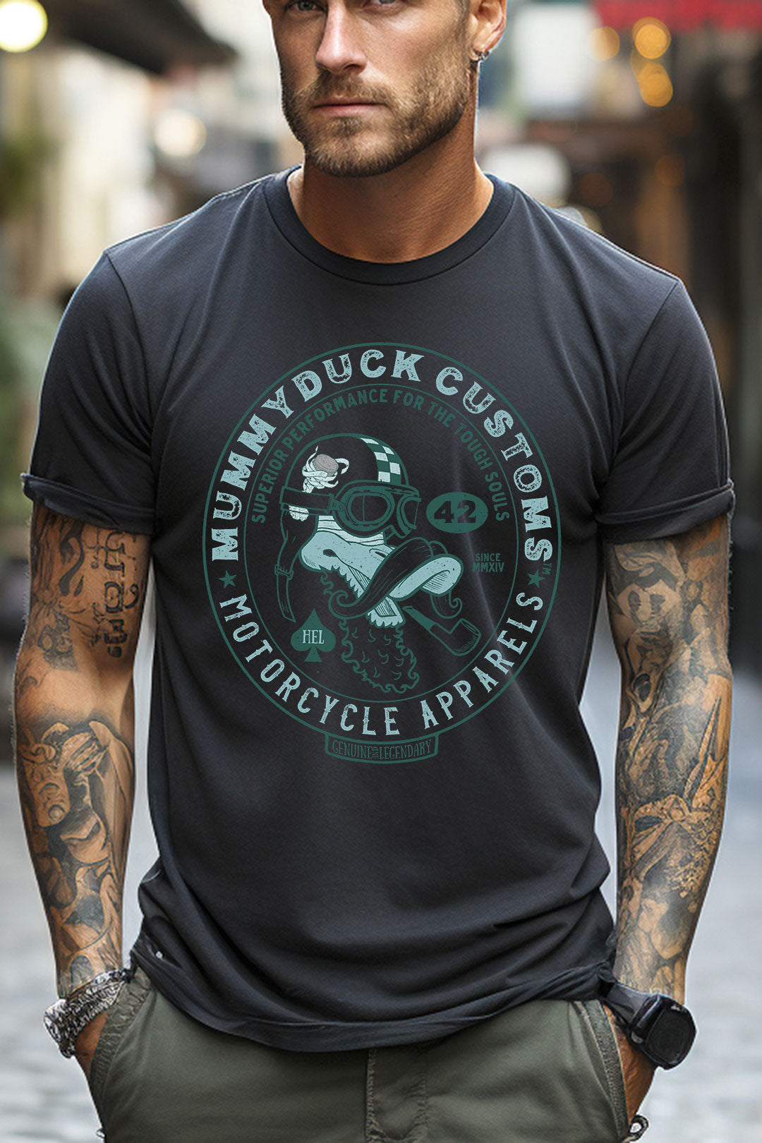 Bearded Gentleman Petrol Motorcycle T-Shirt
