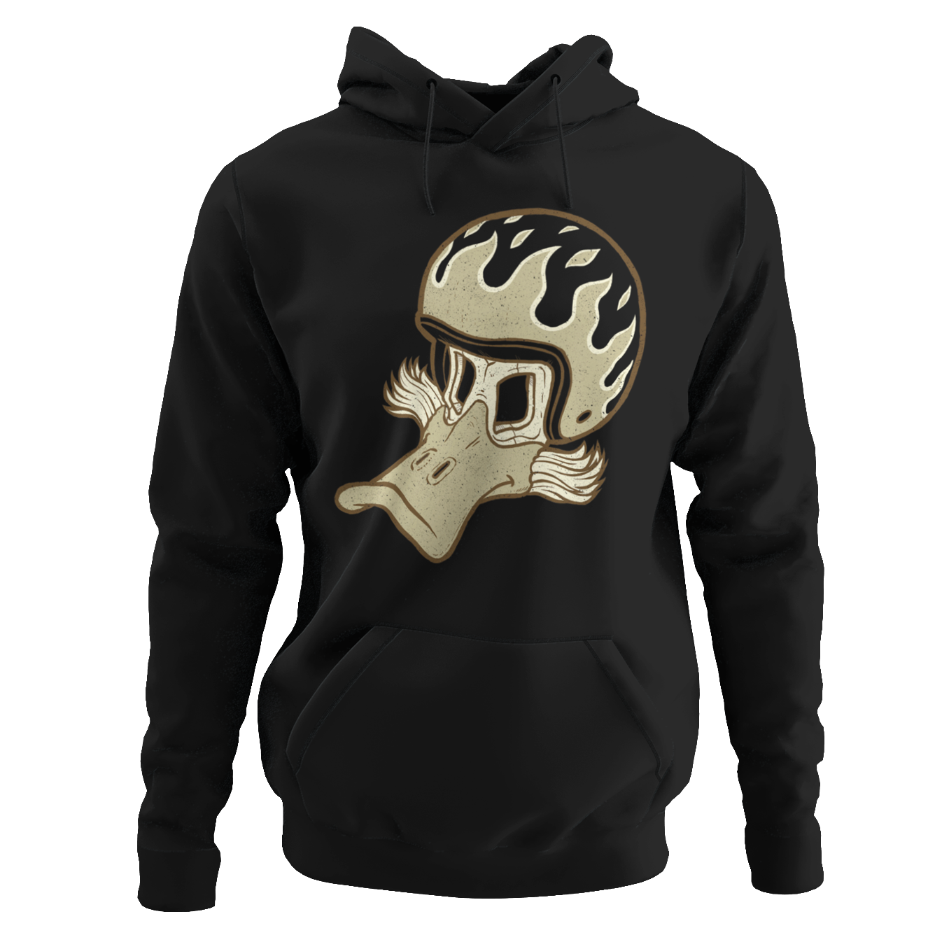 Duck Flaming Helmet Motorcycle Hoodie
