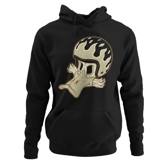 Duck Flaming Helmet Motorcycle Hoodie