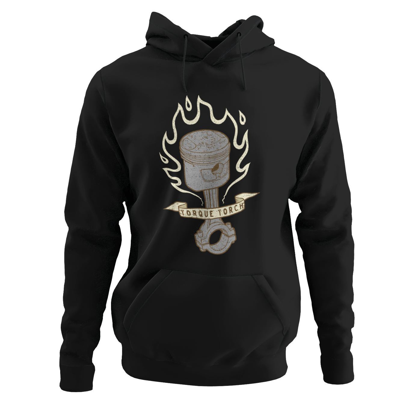 Flaming Piston Motorcycle Hoodie