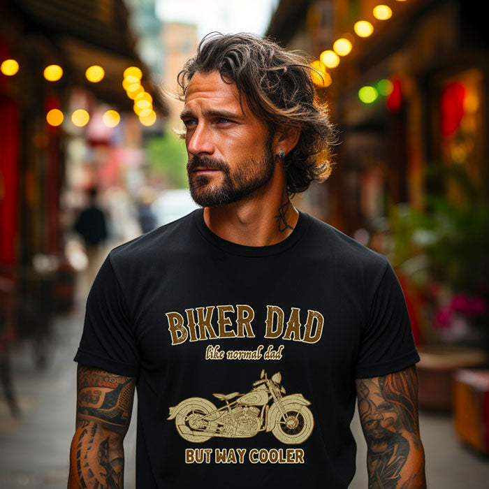 Biker Dad Like A Normal Dad Only Cooler Motorcycle T-shirt