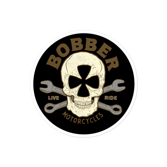 Bobber Skull Stickers