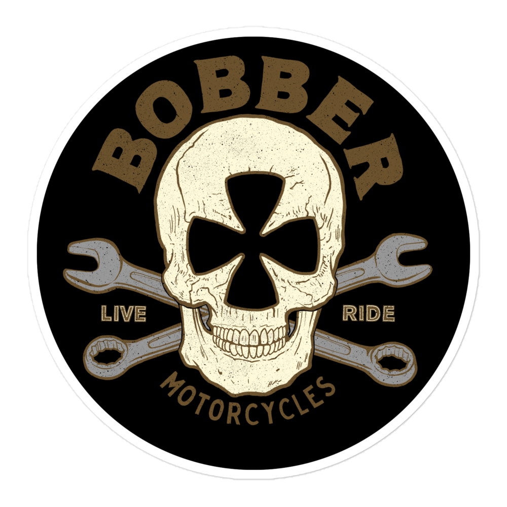 Bobber Skull Stickers