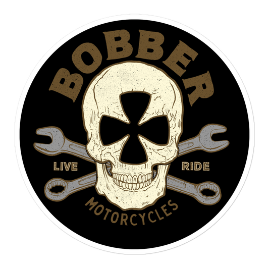 Bobber Skull Stickers