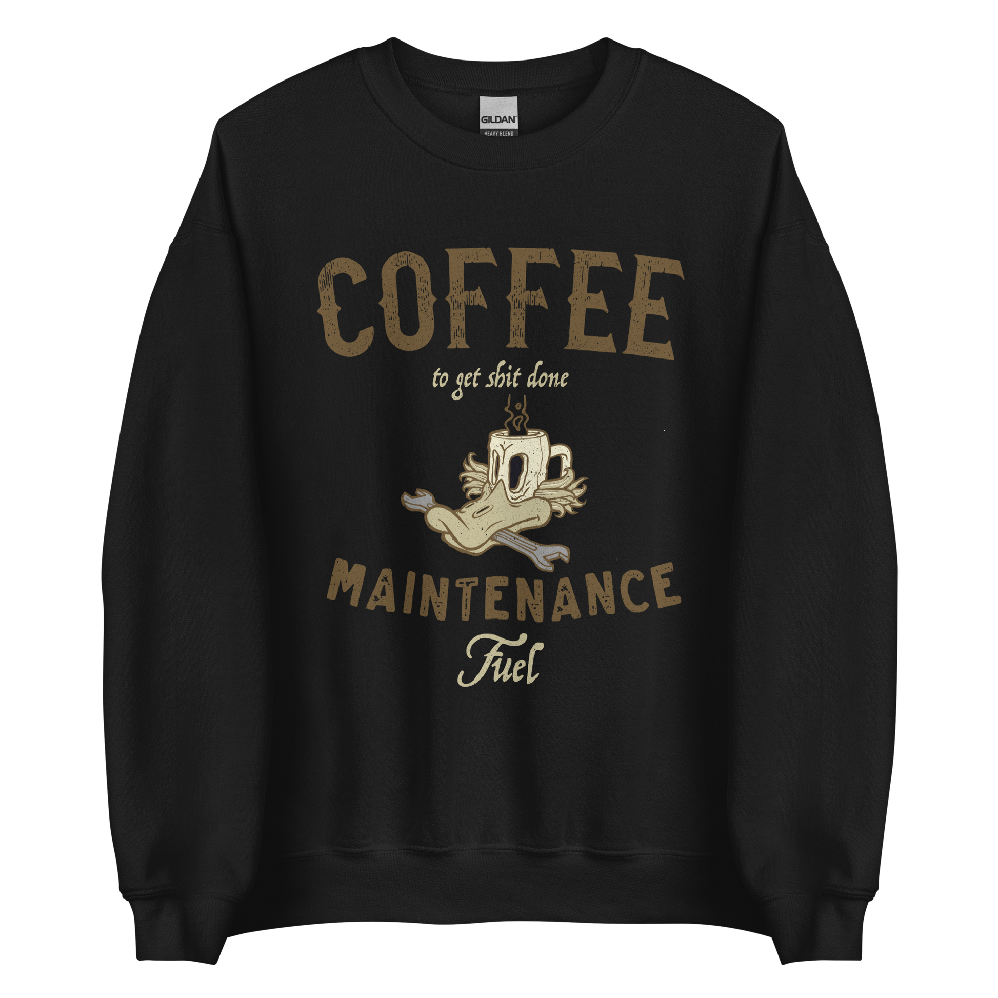 Black Coffee Fuel Motorbike Sweatshirt, soft and lightweight, ideal for coffee-driven motorbikers