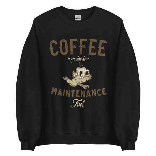 Black Coffee Fuel Motorbike Sweatshirt, soft and lightweight, ideal for coffee-driven motorbikers