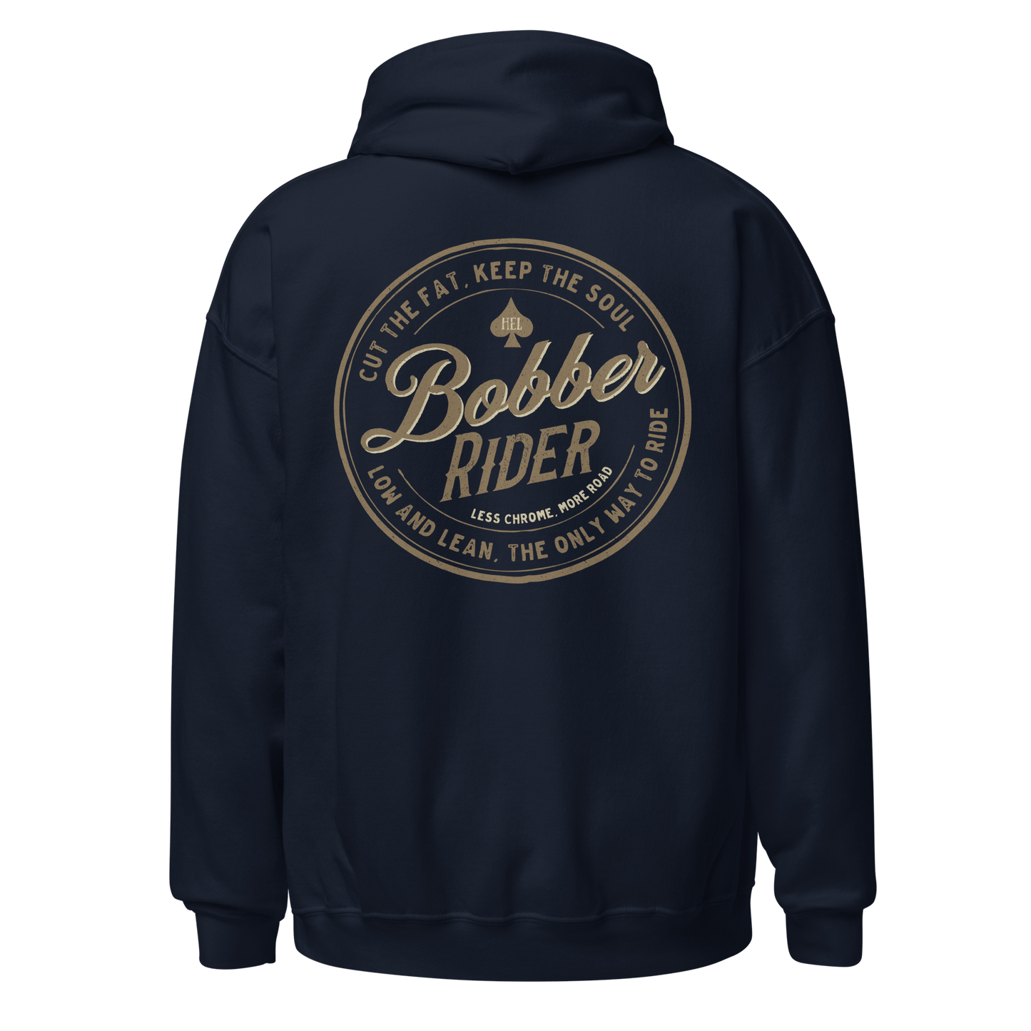Bobber Rider Motorcycle Hoodie with vintage design, perfect for motorbike enthusiasts seeking classic style and comfort.