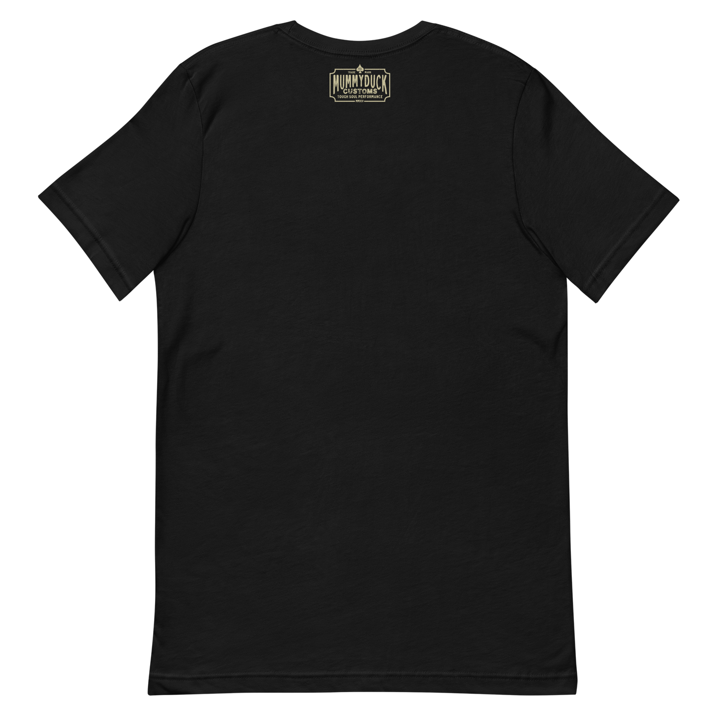 Black Three Custom Harley's Motorcycle T-shirt, soft lightweight feel, perfect for Harley riders, back label