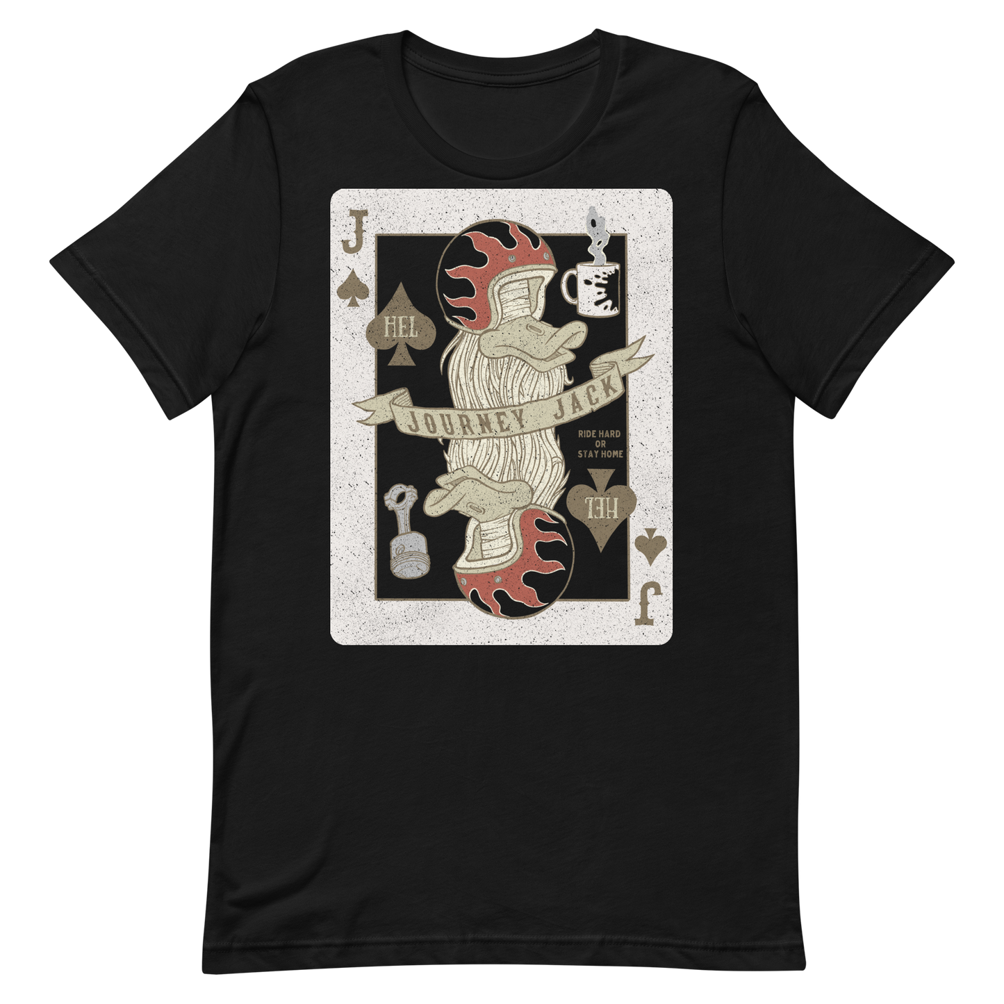 This Journey Jack Motorcycle Playing Card t-shirt is everything you've dreamed of and more. It feels soft and lightweight, with the right amount of stretch. It's comfortable and flattering for all.