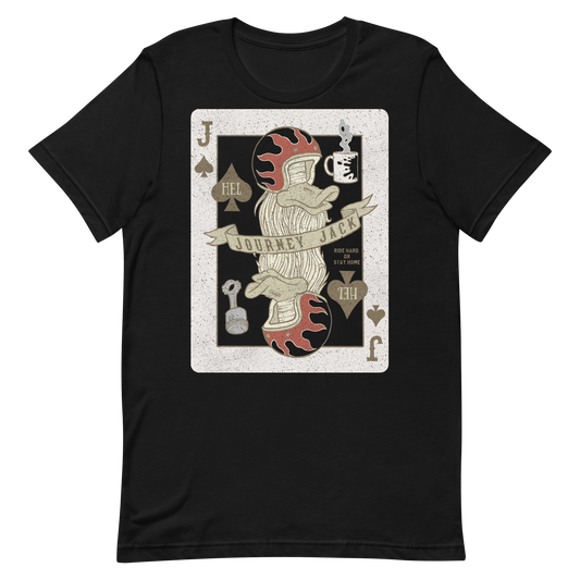 This Journey Jack Motorcycle Playing Card t-shirt is everything you've dreamed of and more. It feels soft and lightweight, with the right amount of stretch. It's comfortable and flattering for all.