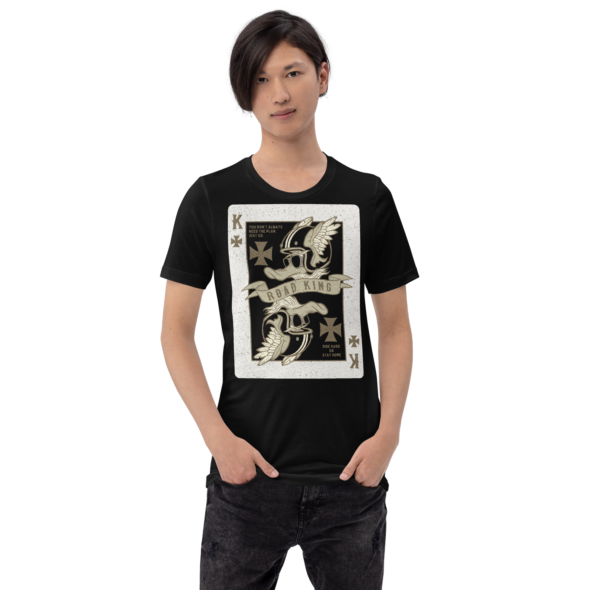 This Road King Motorcycle t-shirt is everything you've dreamed of and more. It feels soft and lightweight, with the right amount of stretch. It's comfortable and flattering for all.