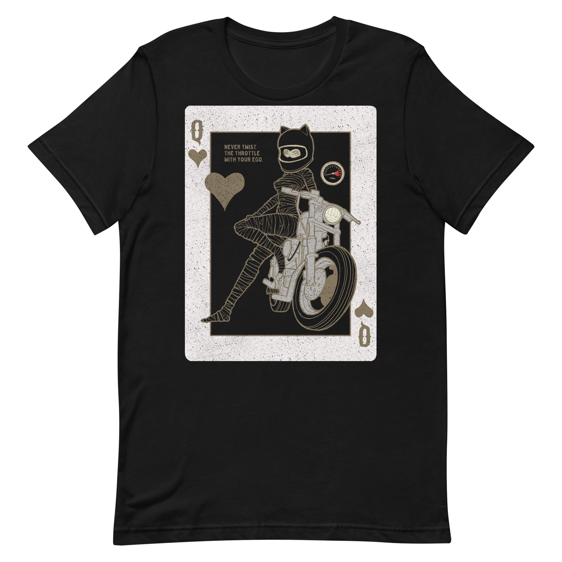 This Motorcycle Queen Playing Card t-shirt is everything you've dreamed of and more. It feels soft and lightweight, with the right amount of stretch. It's comfortable and flattering for all.