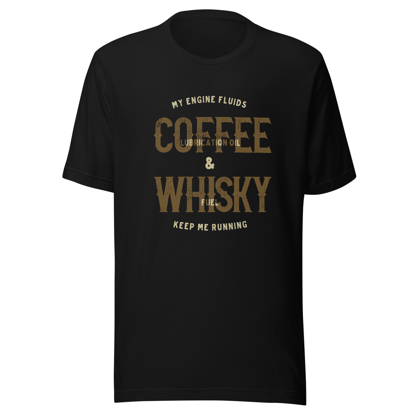 Coffee & Whisky T-shirt Motorcycle Shirt Keep Engine Running Shirt Coffee Shirt Lover Whisky Lover Tee Whisky Shirt Bourbon shirt gift