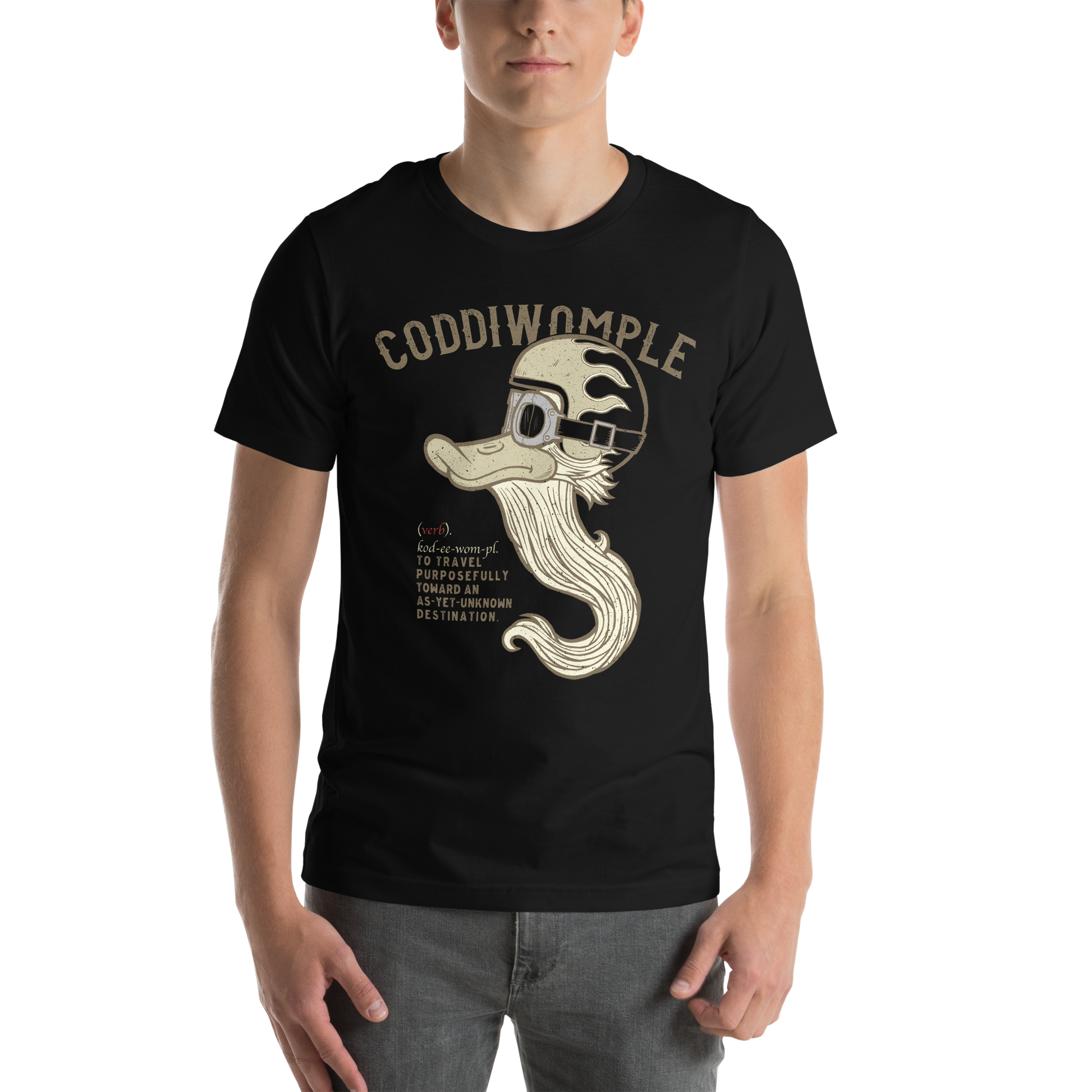 Coddiwomple journey T-shirt for motorcyclists who just go