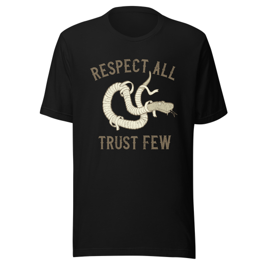 Respect All Trust Few Motorcycle Snake t-shirt Snake Design Unisex Biker T-Shirt Motorcycle Women Cafe Racer Shirt Moto Shirt Bobber Shirt