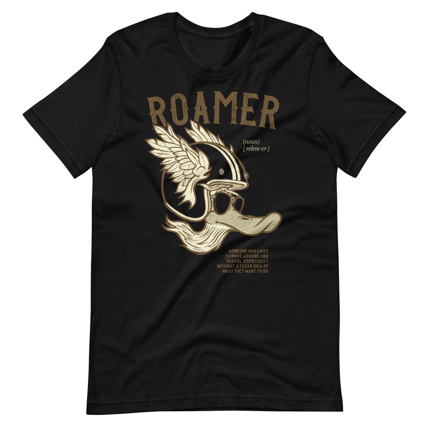 Roamer Spontaneous Travel T-shirt Adventure Spirit Tee No Destination Shirt Wandering Gift Idea Exploration Shirt Motorcycle Journey Apparel