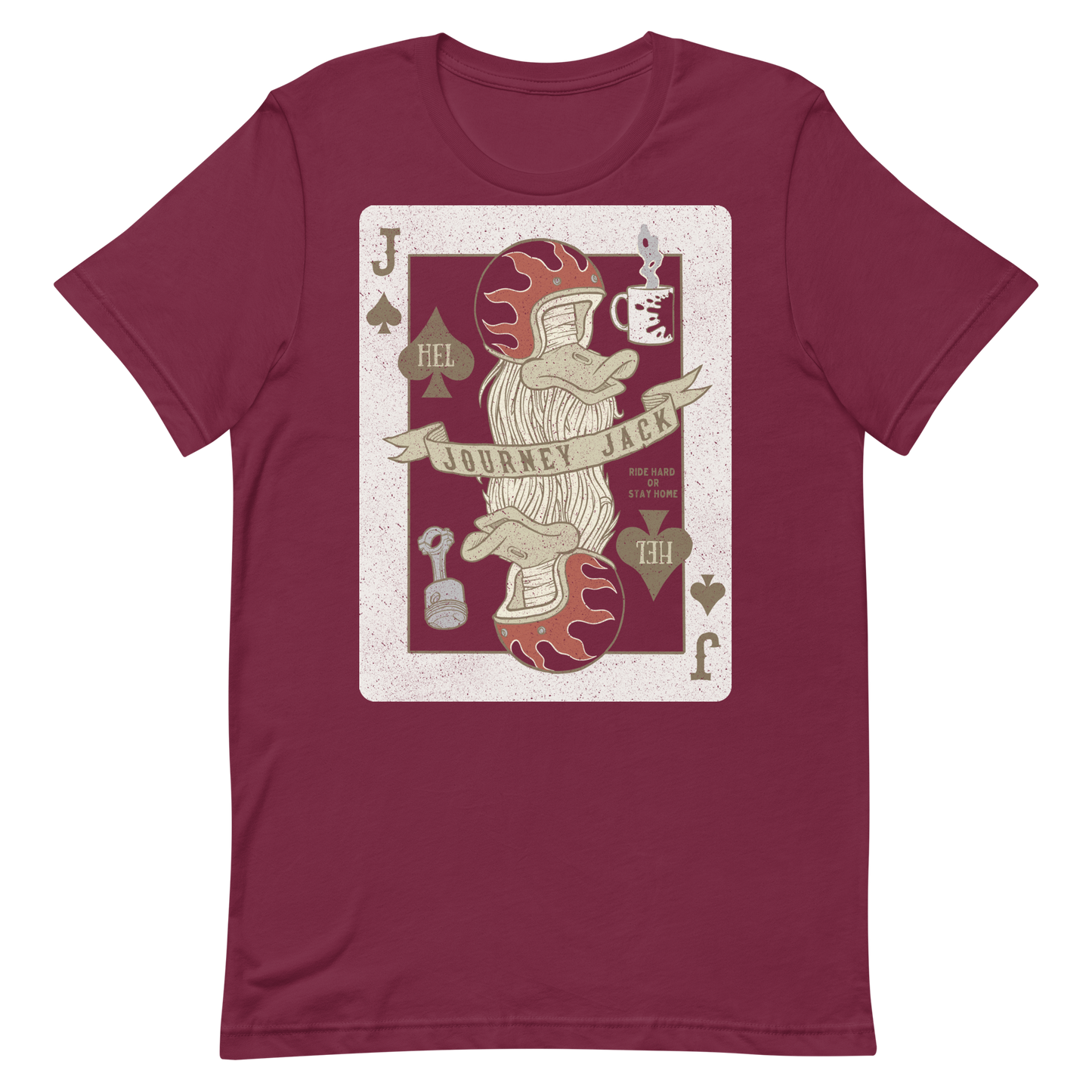 This Journey Jack Motorcycle Playing Card t-shirt is everything you've dreamed of and more. It feels soft and lightweight, with the right amount of stretch. It's comfortable and flattering for all.