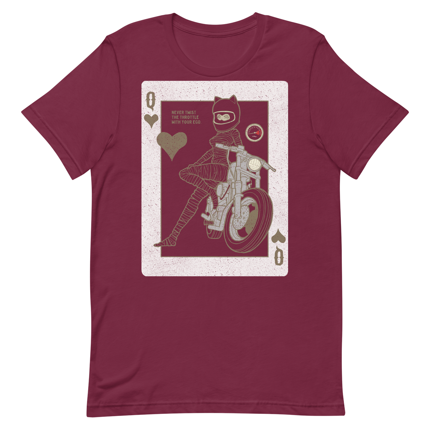 This Motorcycle Queen Playing Card t-shirt is everything you've dreamed of and more. It feels soft and lightweight, with the right amount of stretch. It's comfortable and flattering for all.