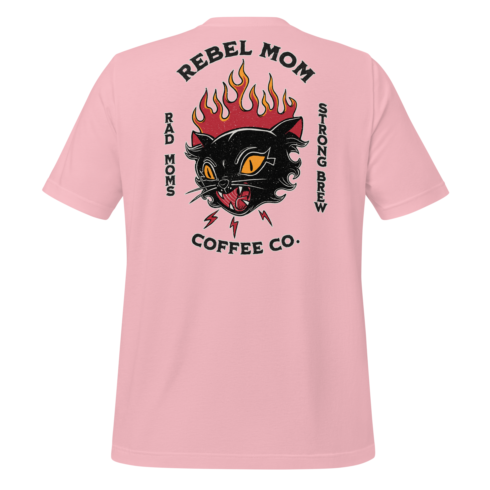 This pink tee is for the moms who fuel their mornings with strong coffee and stronger willpower.
Founder of the unofficial garage café, head barista of rebellion—she don’t just sip, she roars.