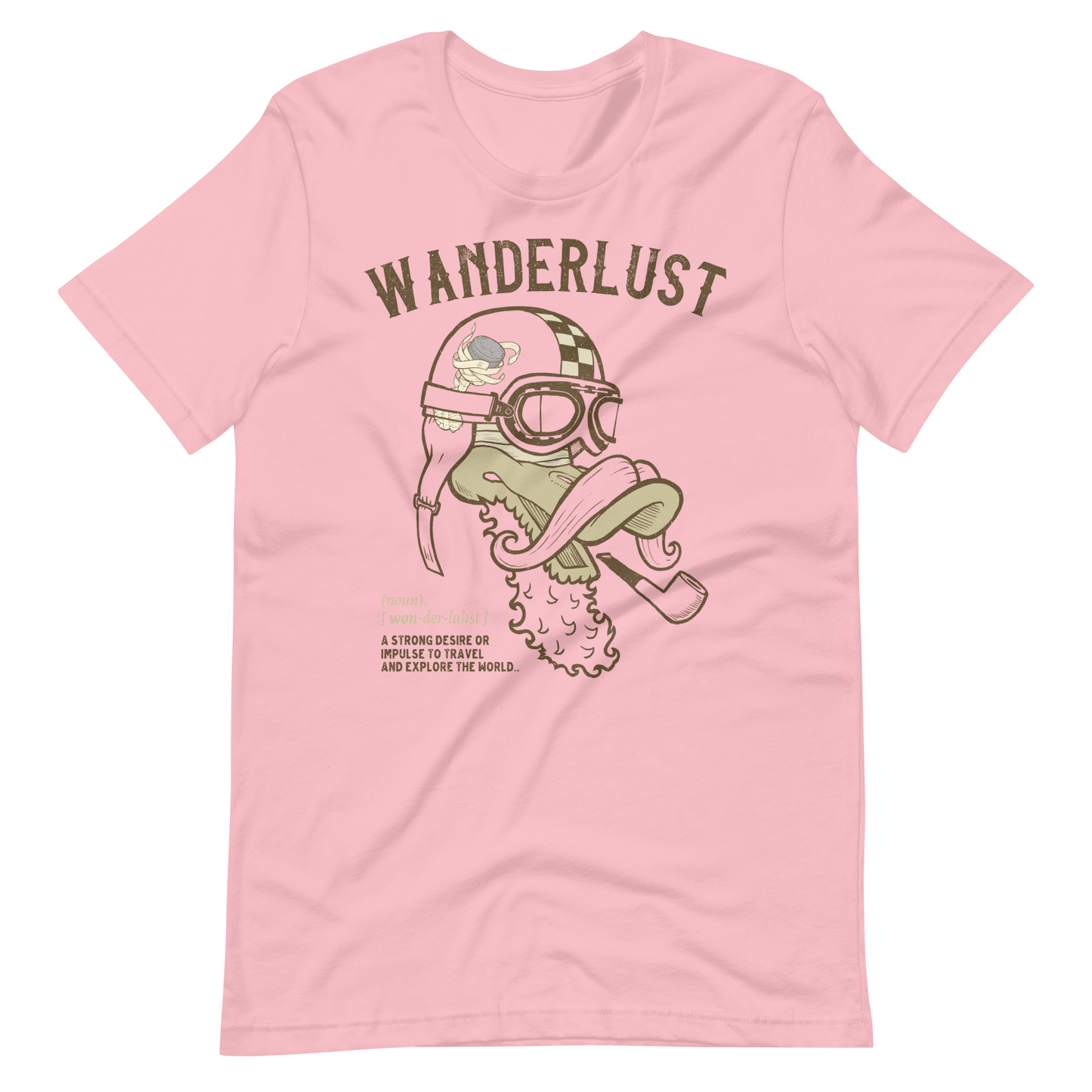 pink Wanderlust Biker T-shirt Tourer Biker Journey Shirt Motorcycle Idea Gift For Road Trip Shirt Travel Adventure Gear For Bikers Journey Shirt