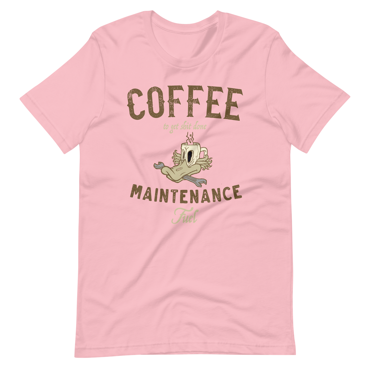 Pink Coffee Maintenance Fuel T-shirt Coffee And Bikes Shirt Cafe Racer Shirt Hard Work And Coffee Lover Get The Shit Done Coffee Biker Shirt