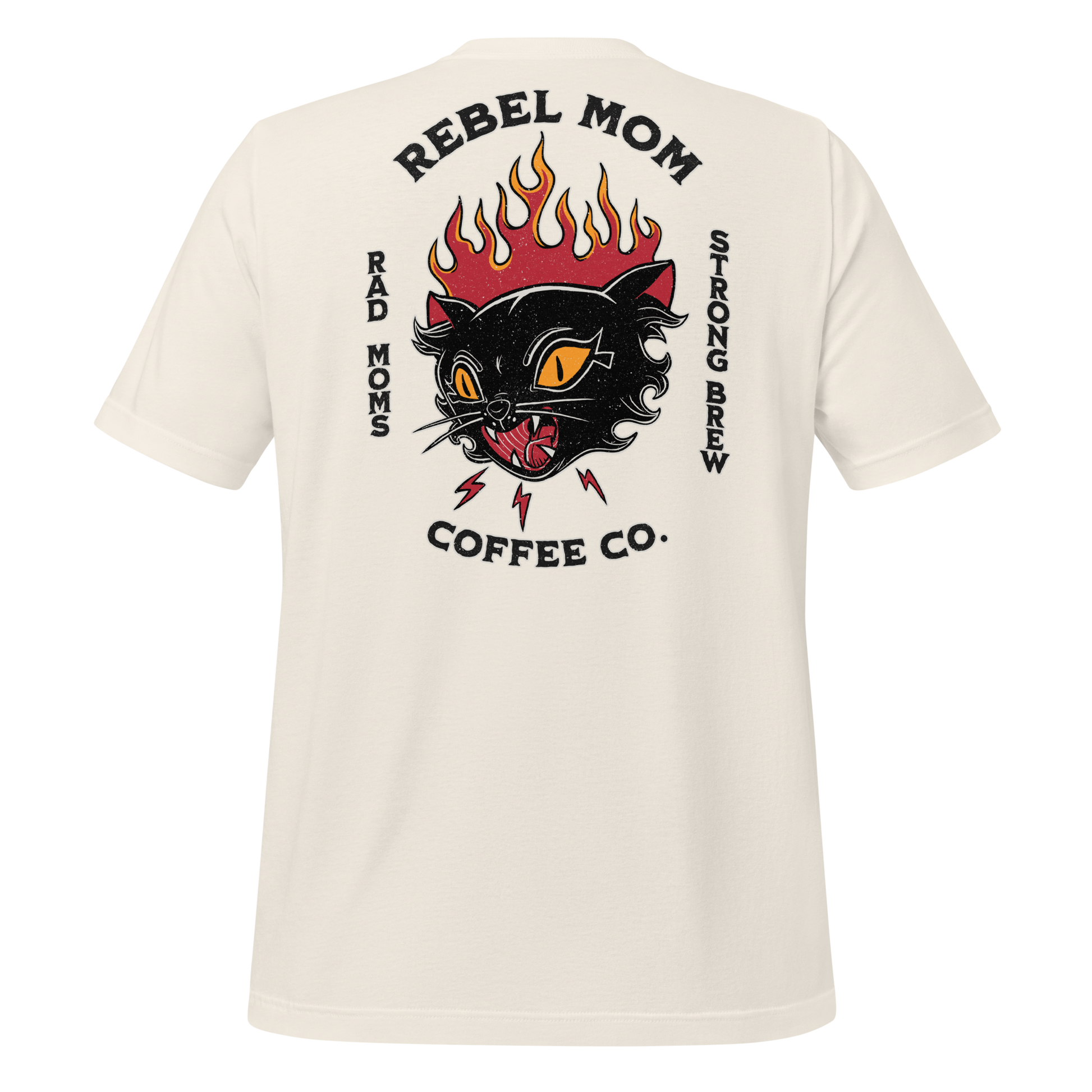 This vintage white tee is for the moms who fuel their mornings with strong coffee and stronger willpower.
Founder of the unofficial garage café, head barista of rebellion—she don’t just sip, she roars.