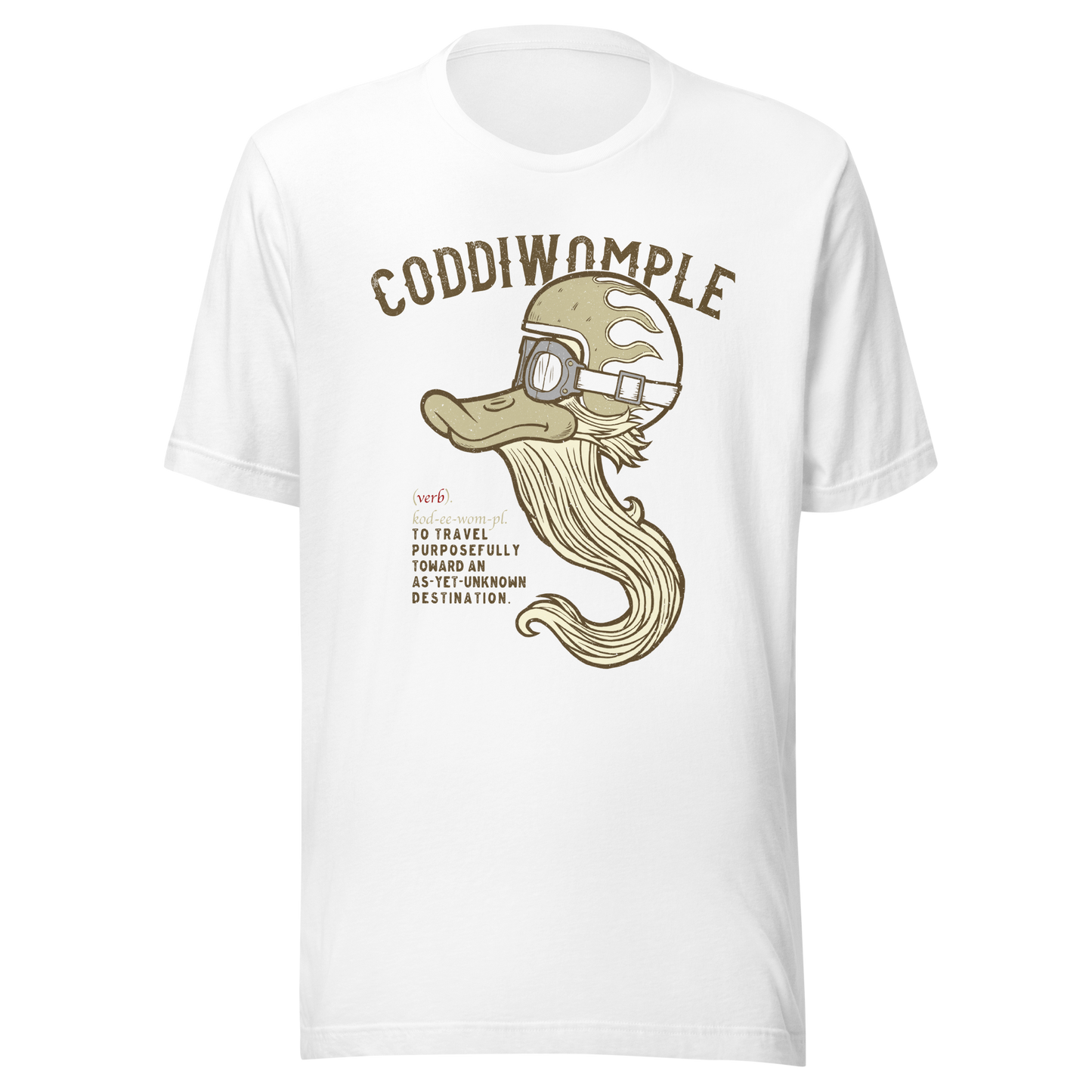 Coddiwomple journey T-shirt for motorcyclists who just go