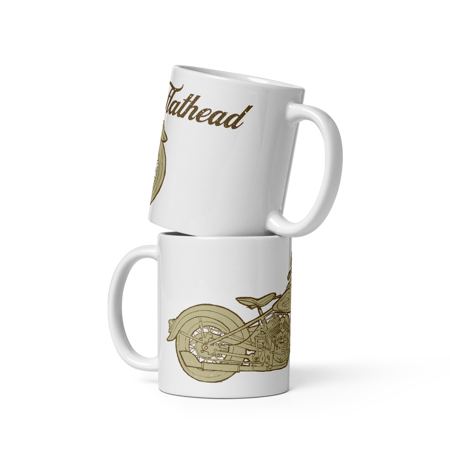 Flathead Harley White glossy mug