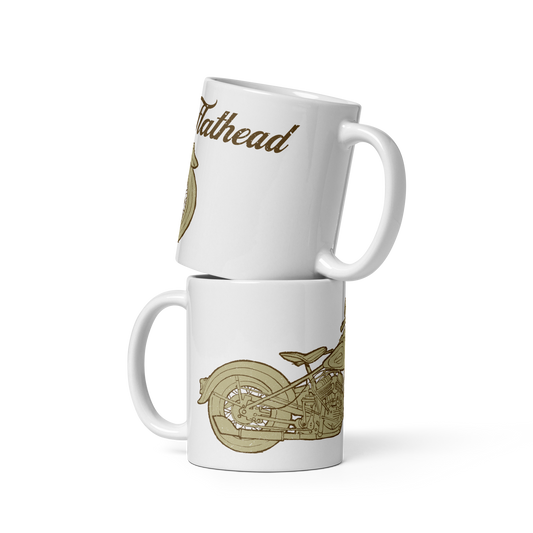 Flathead Harley White glossy mug