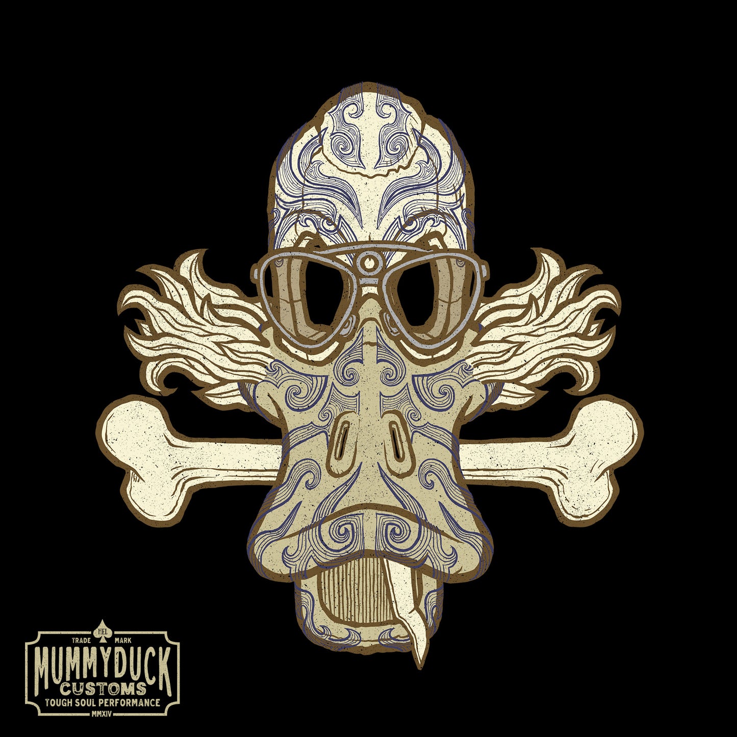 No 001 Wierd Duck Skull collection t-shirt