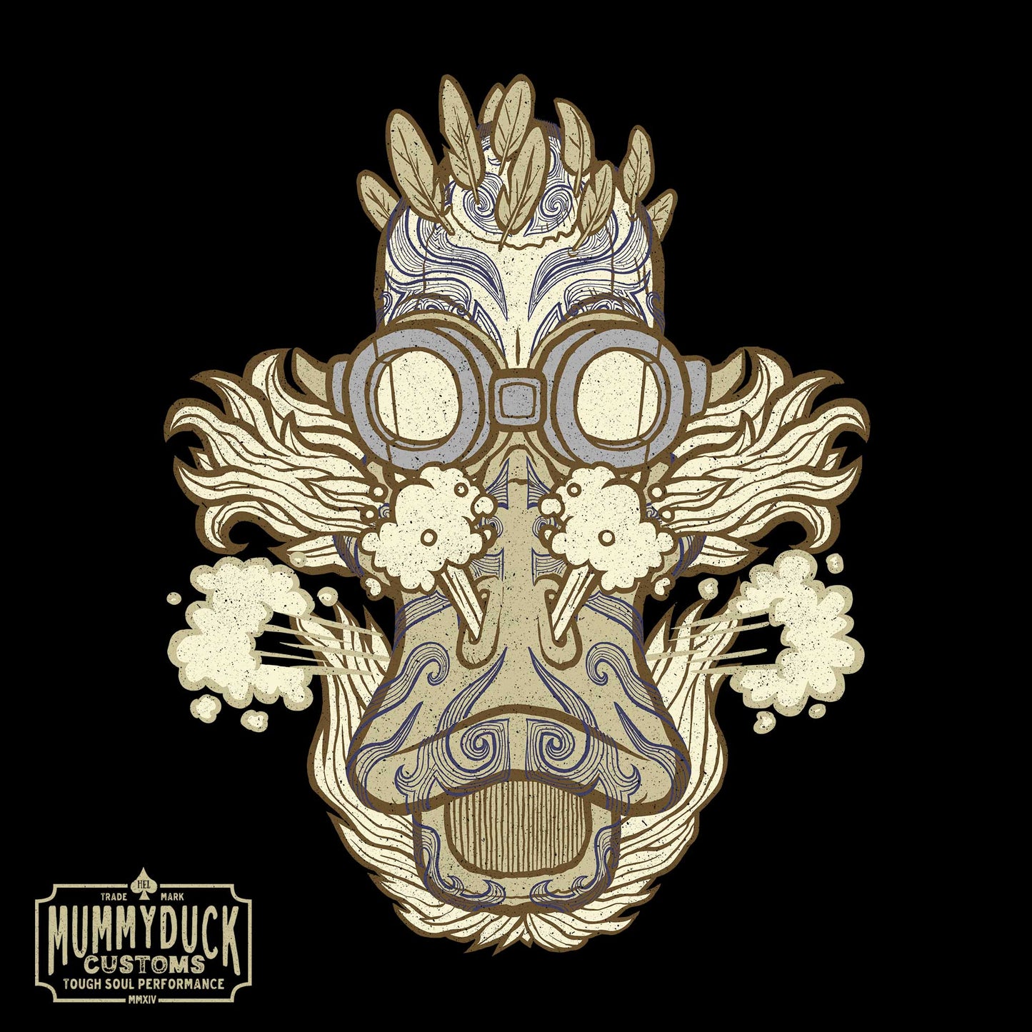 No 010 Wierd Duck Skull collection t-shirt