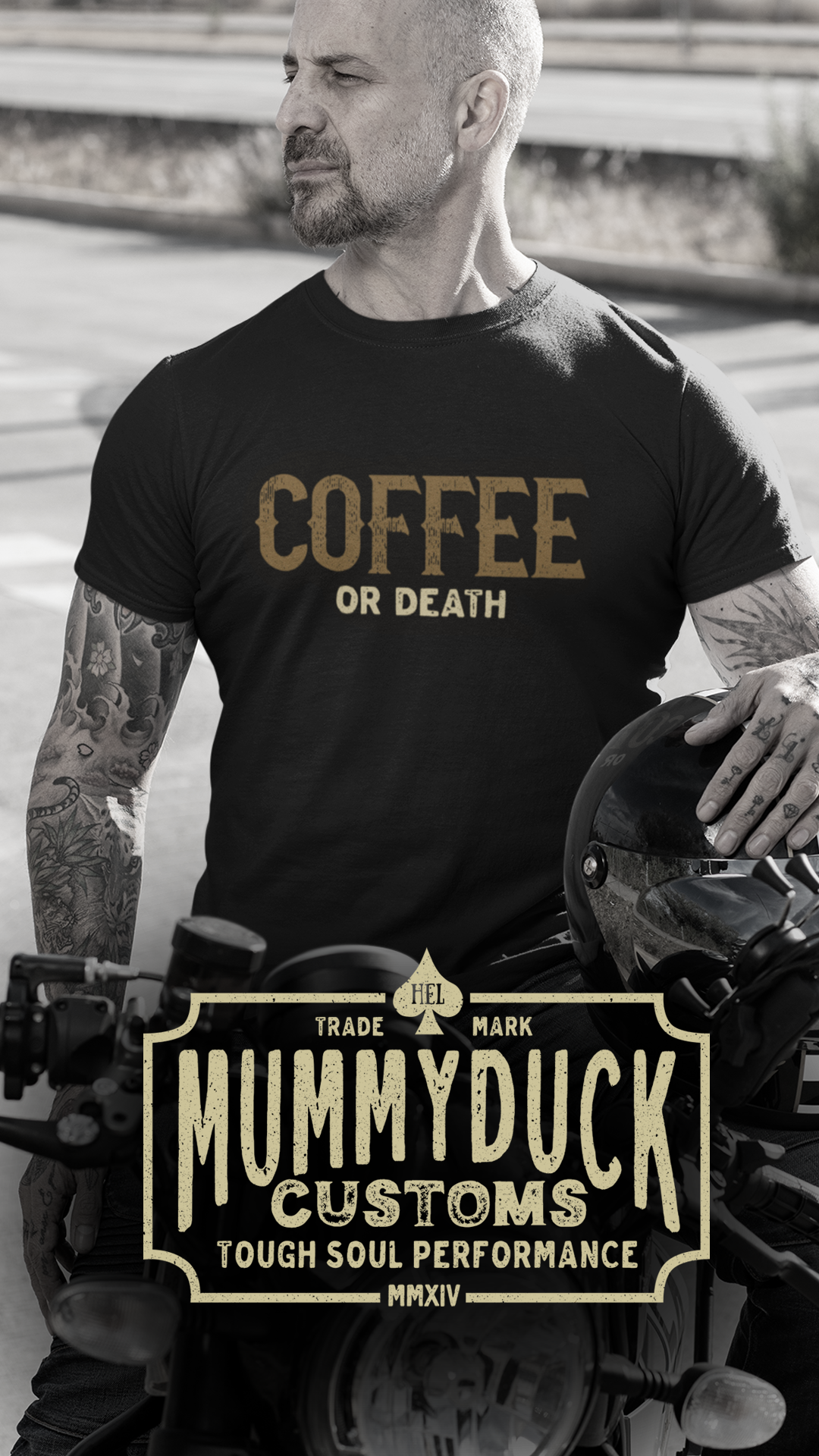 Coffee or Death Motorcycle T-Shirt