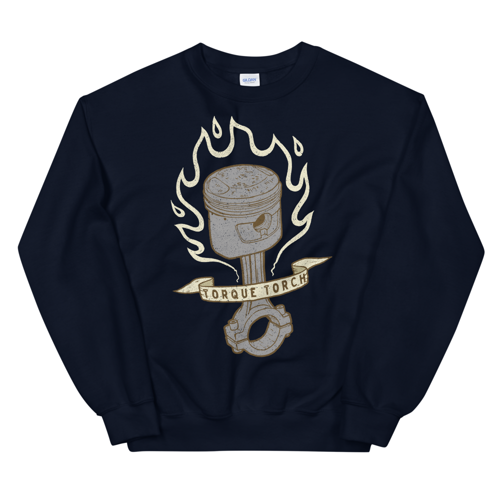 Flaming Piston Motorcycle Sweatshirt