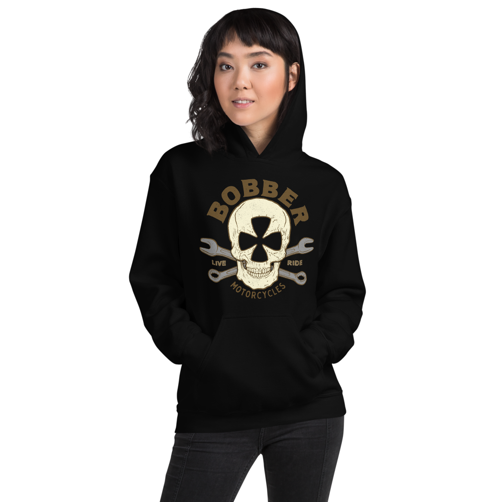 Bobber Maltese Skull Unisex Motorcycle Hoodie