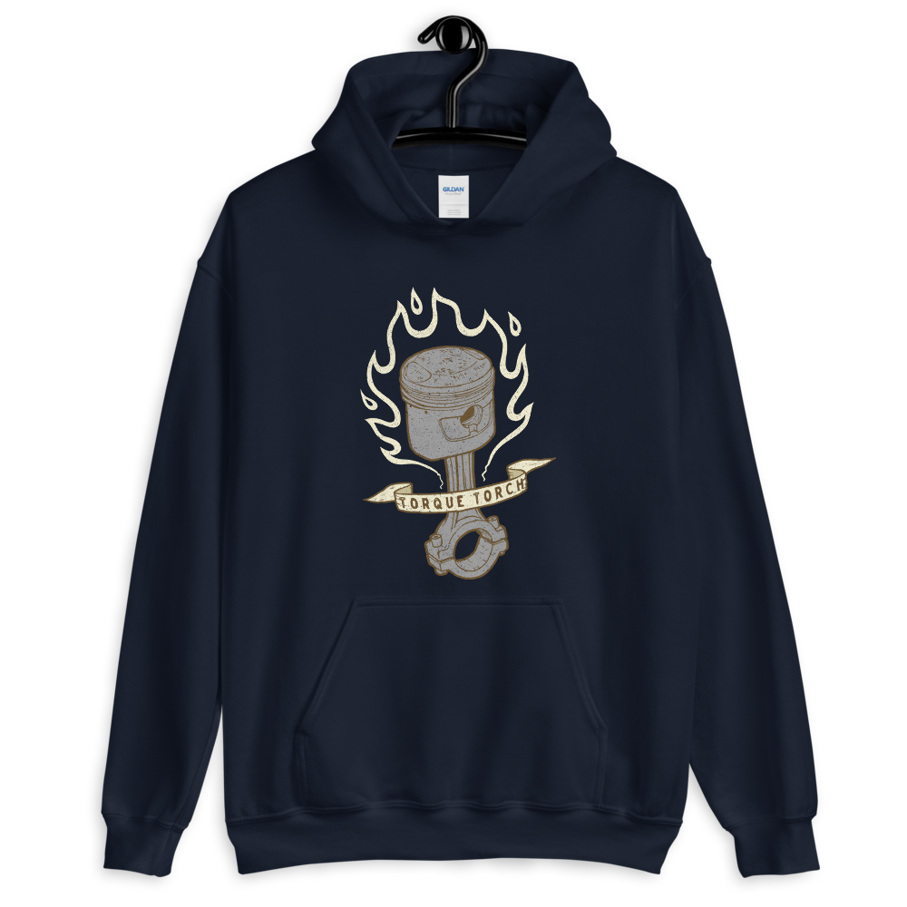 Flaming Piston Motorcycle Hoodie