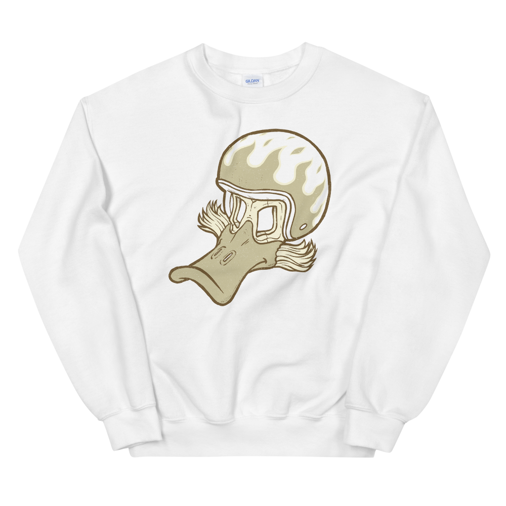 Duck Flaming Helmet Motorcycle Sweatshirt