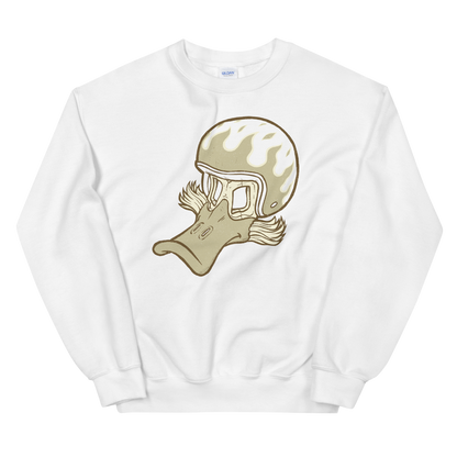 Duck Flaming Helmet Motorcycle Sweatshirt