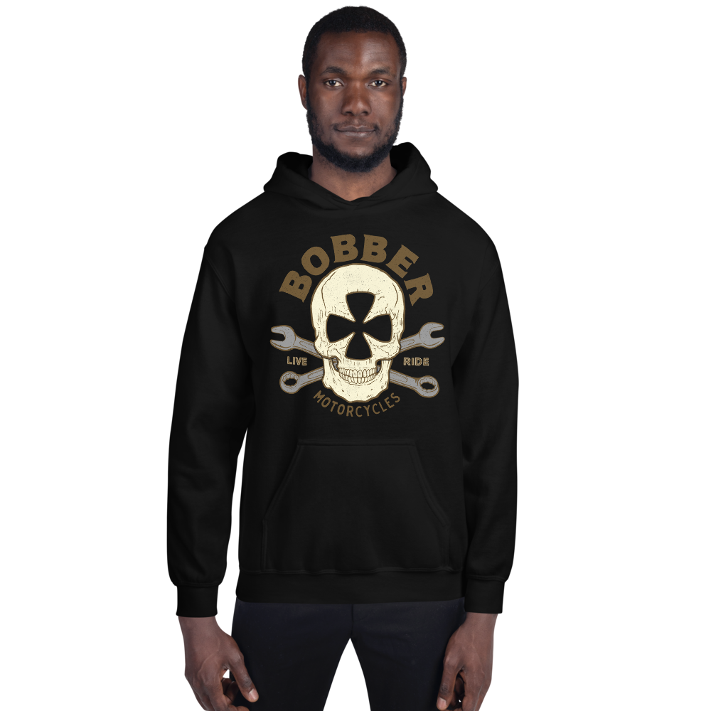 Bobber Maltese Skull Unisex Motorcycle Hoodie