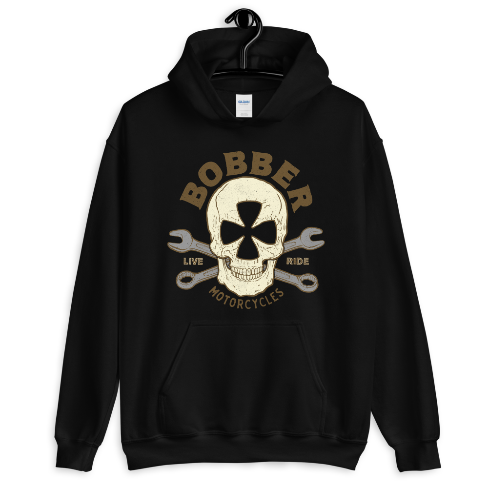 Bobber Maltese Skull Unisex Motorcycle Hoodie