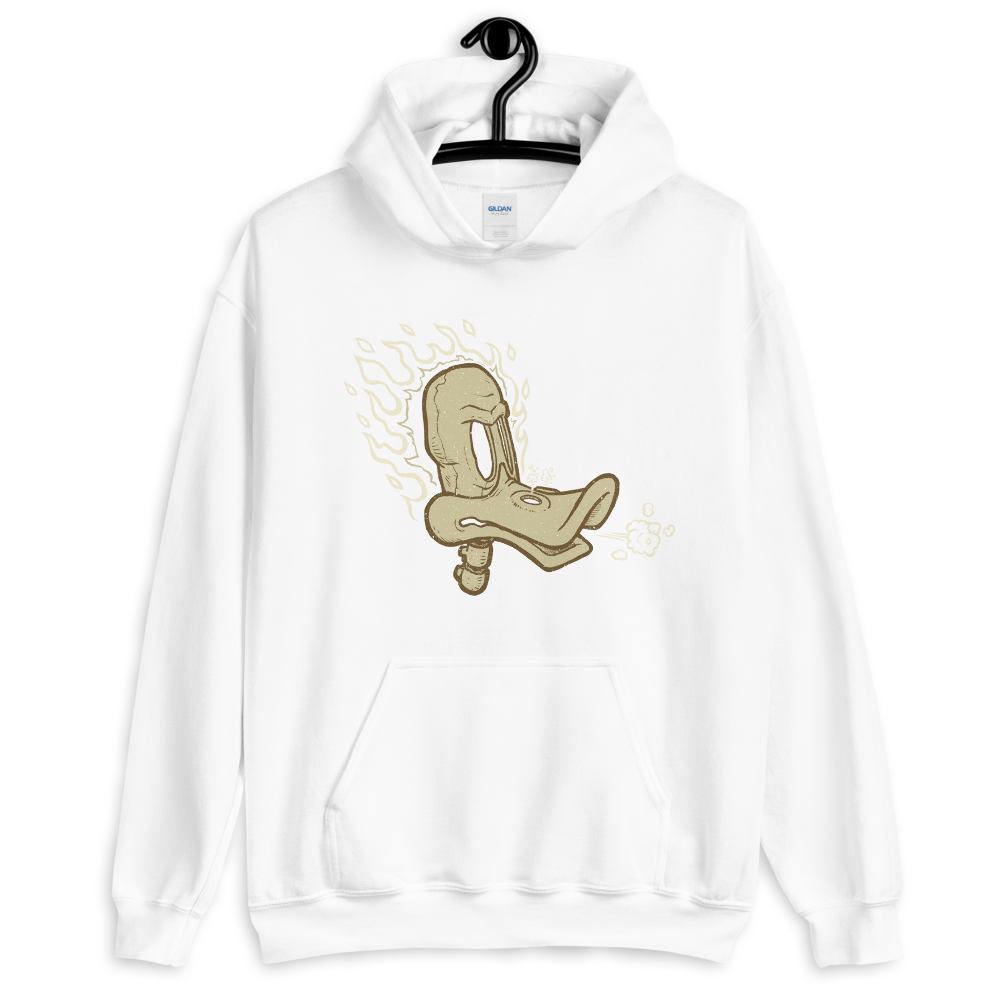 Flaming Duck Skull Unisex Motorcycle Hoodie
