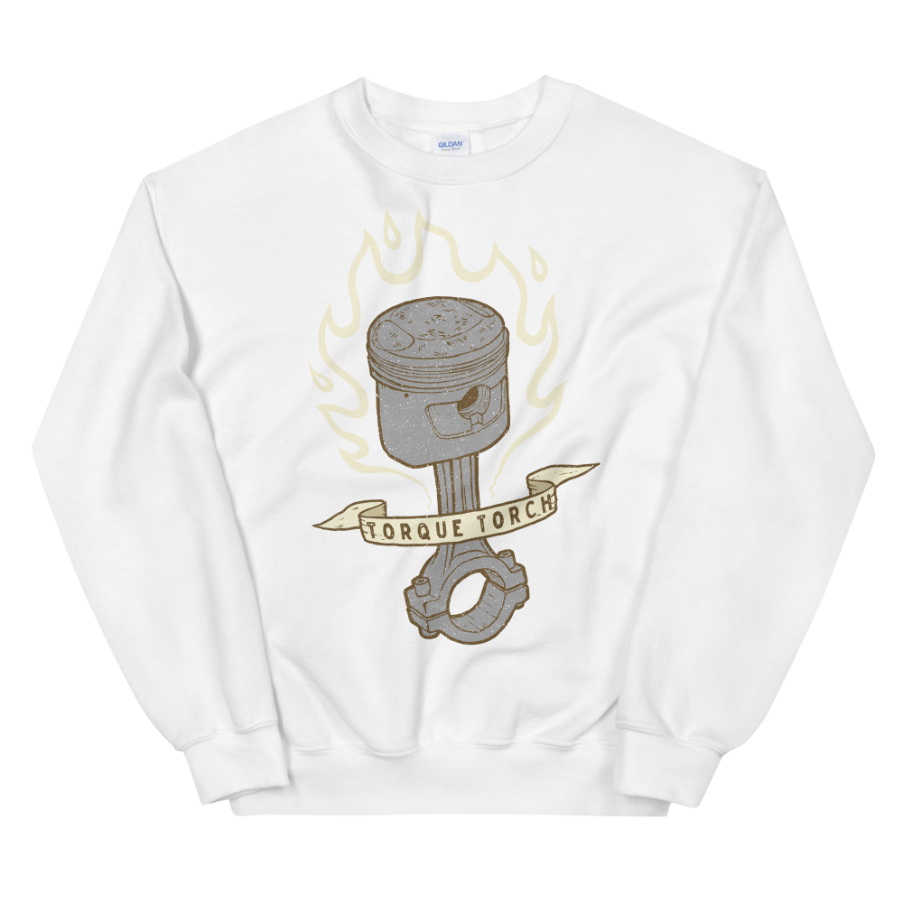 Flaming Piston Motorcycle Sweatshirt