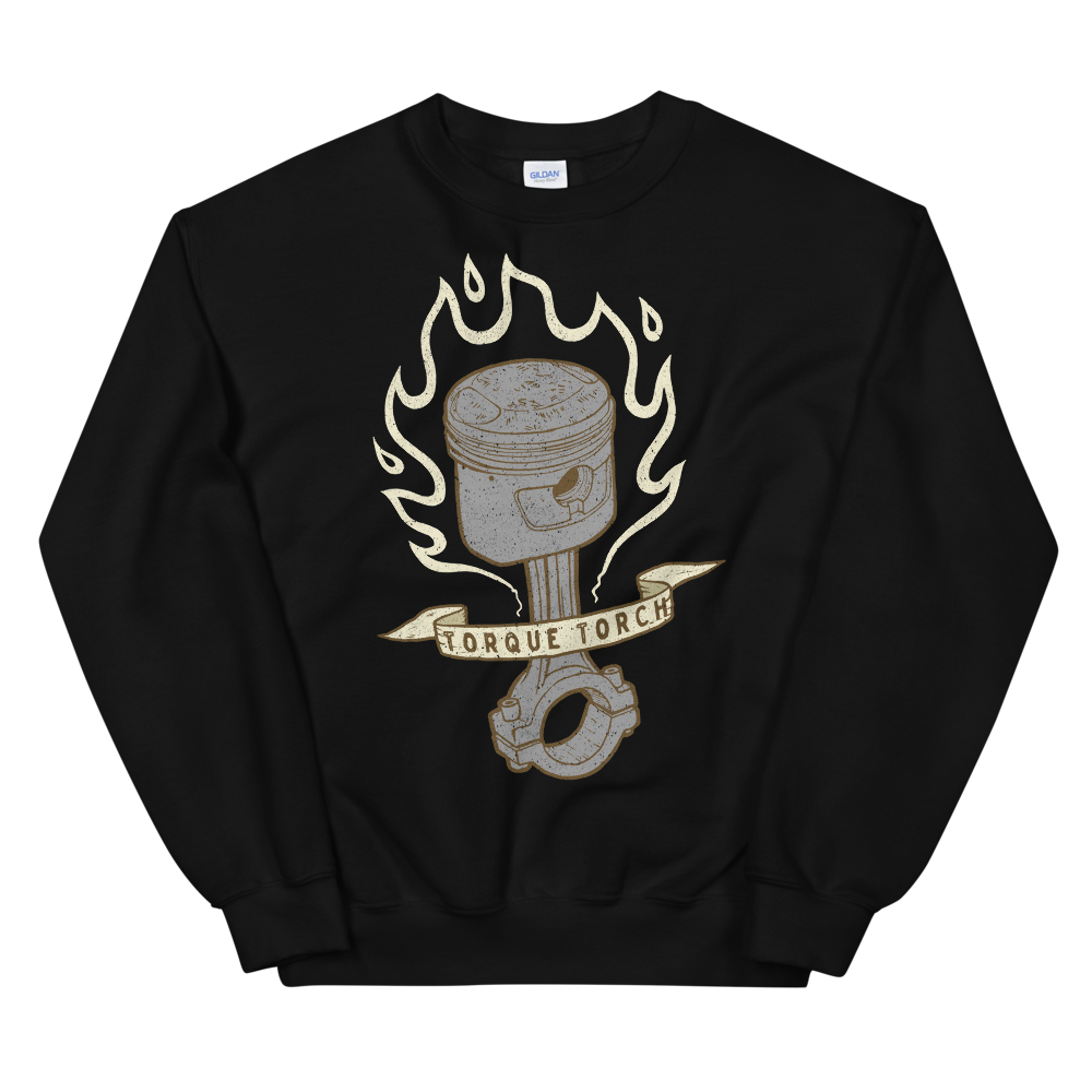 Flaming Piston Motorcycle Sweatshirt