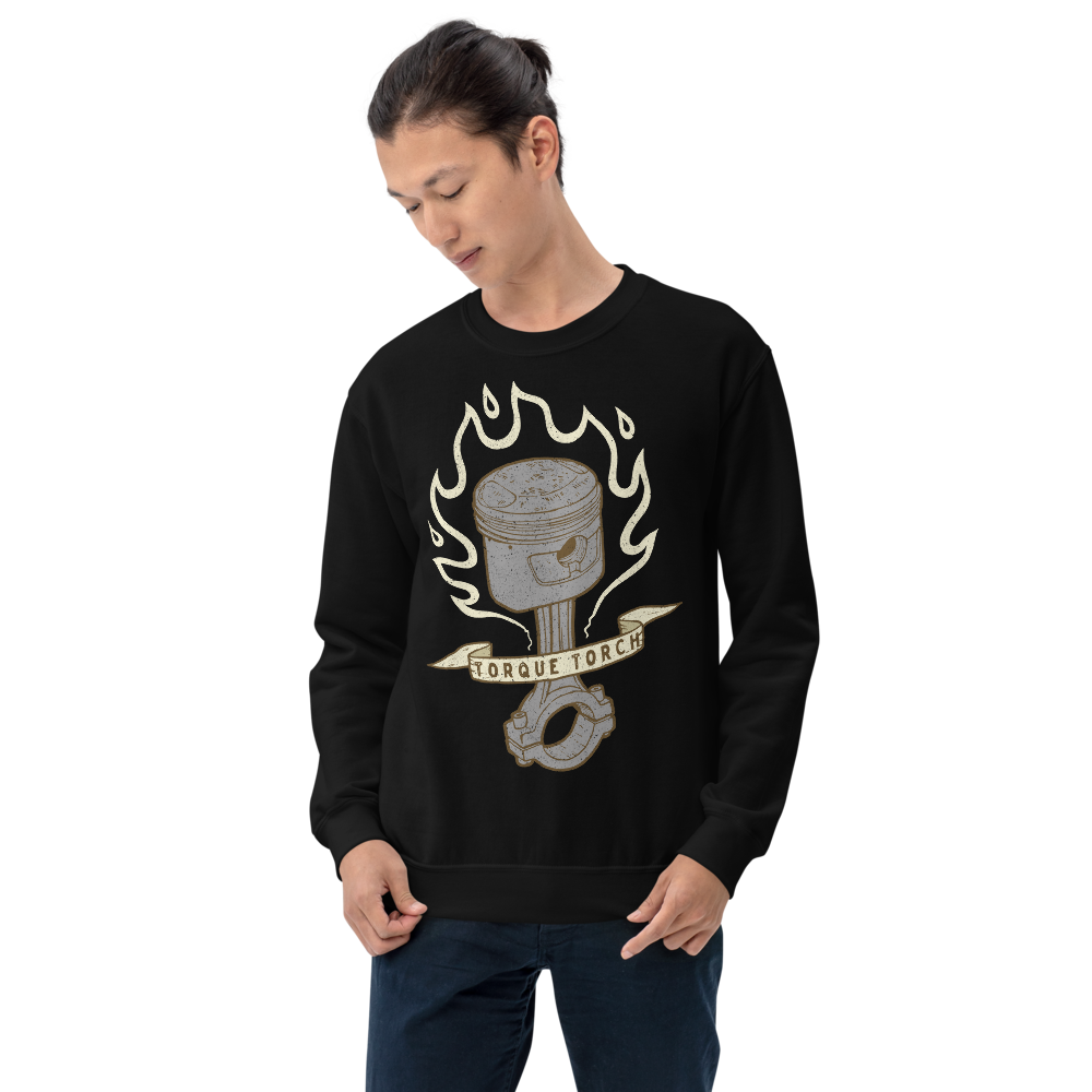 Flaming Piston Motorcycle Sweatshirt